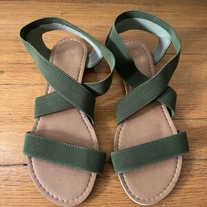Green Strappy Sandals